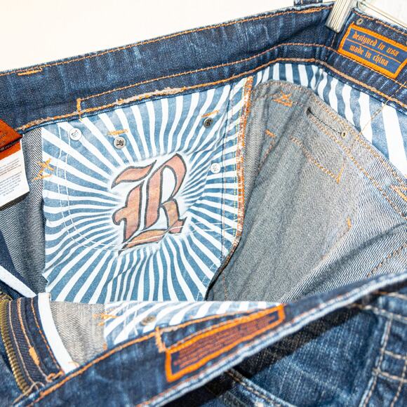 Rock Revival Men's size 36 Sid Straight Leg Denim Jeans (fit 37x31) - Picture 14 of 15